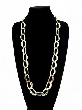 Classic Polished Silver Large Link Chain Necklace | NWOT